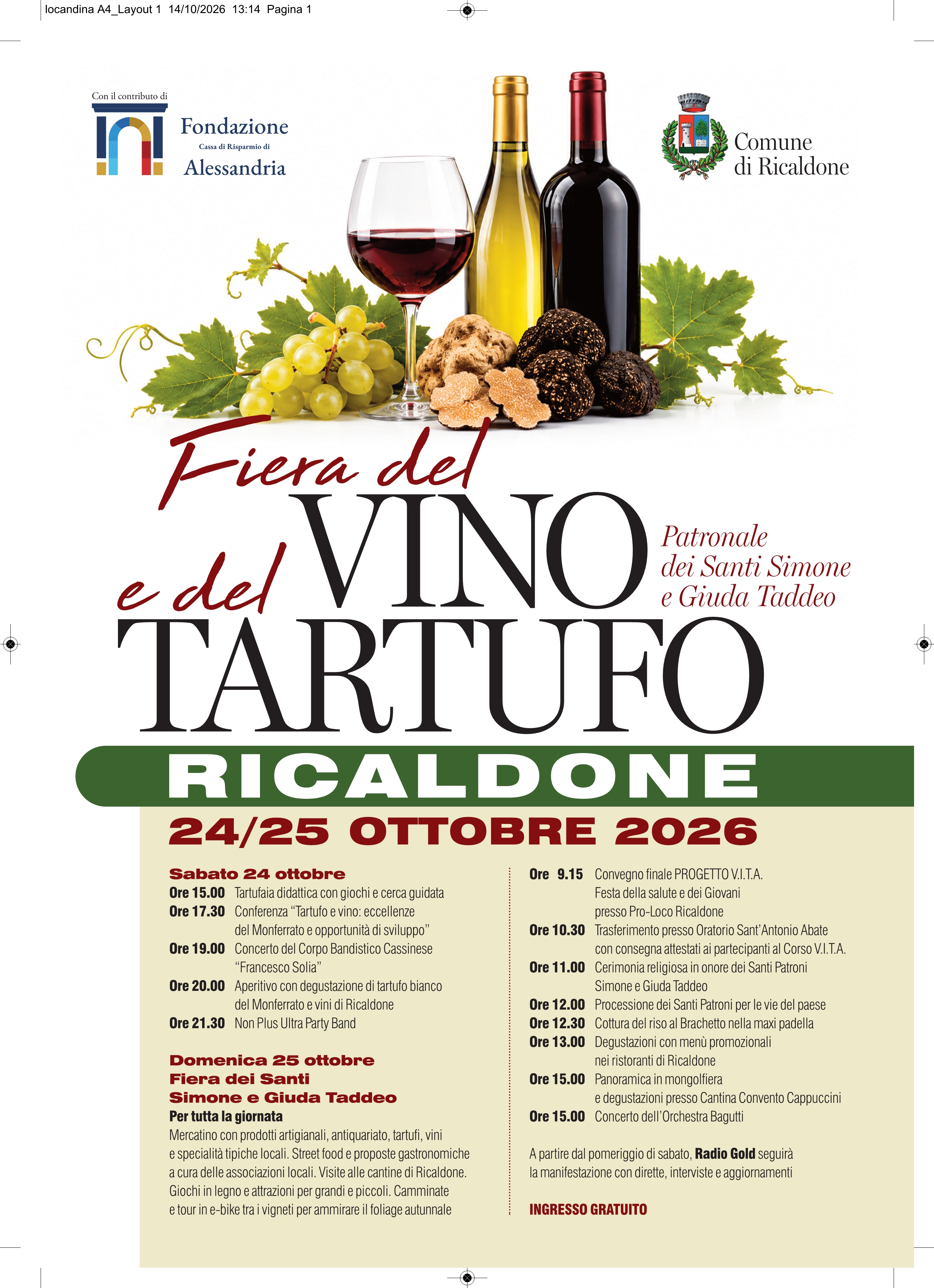 Festa del vino e del tartufo patronale dei Santi Simone e Giuda Taddeo